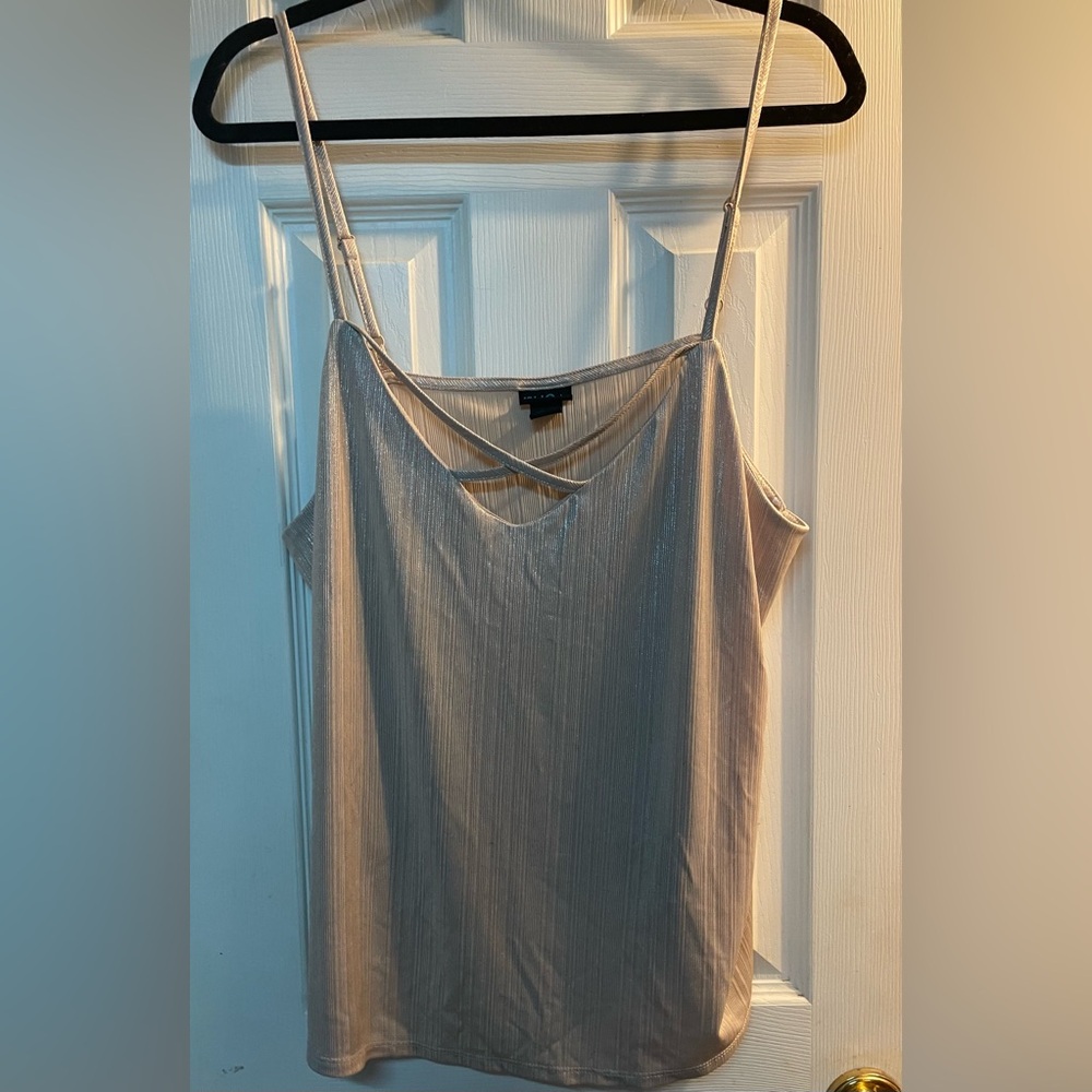 Silver Camisole Top